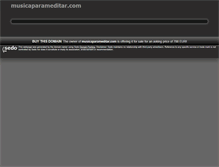 Tablet Screenshot of musicaparameditar.com